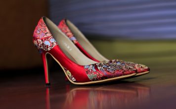 Red Silk, High Heel