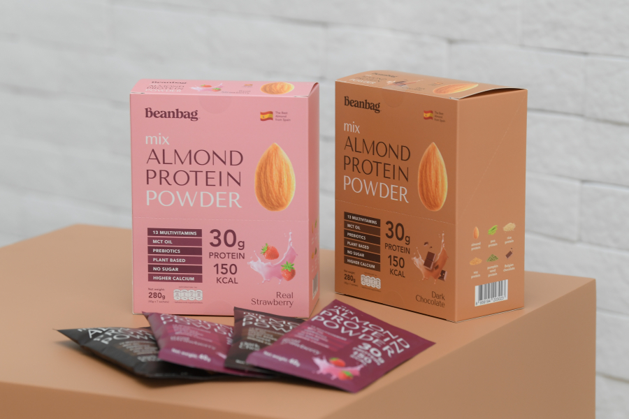 Beanbag Mix Almond Protein  นวัตกรรมโปรตีนจากอัลมอนด์ แบรนด์แรกในเอเชีย