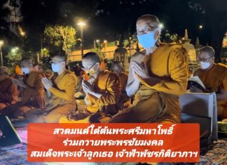 เจริญพระพุทธมนต์ใต้ต้นพระศรีมหาโพธิ์ ร่วมถวายพระพรชัยมงคลสมเด็จพระเจ้าลูกเธอ เจ้าฟ้าพัชรกิติยาภาฯ