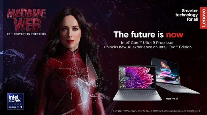 เลอโนโว ปลุก Spider-Senses ร่วมกับ ‘Madame Web’ พร้อมด้วยแล็ปท็อปอัจฉริยะปลดล็อกพลังดิจิทัล