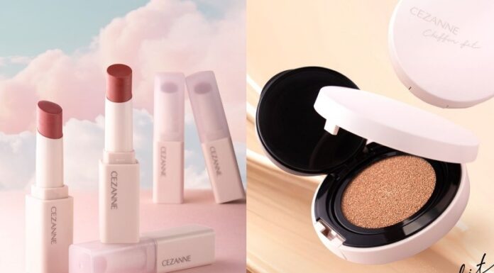 cezanne แนะนำ 2 ไอเทมใหม่! Chiffon Fit Cushion Foundation คุชชั่นฟิลเตอร์ และ Sufurea Lip ลิปสติกเนื้อกำมะหยี่