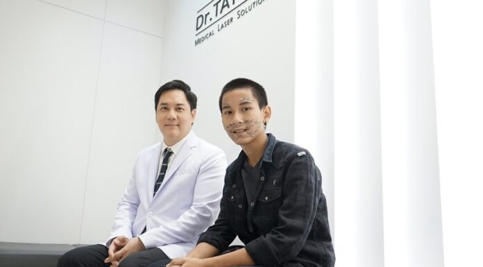 Dr.TATTOF สานฝัน “ลบรอยสัก” สร้างอนาคตใหม่ให้กับ “น้องภู” หนุ่มรอยสักใบหน้า