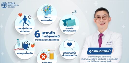 6 เสาหลัก ของการมีสุขภาพดี ตามหลักเวชศาสตร์วิถีชีวิต กับหมอแอมป์