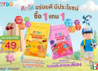 “คิทโด้” วิตามินเม็ดเคี้ยว มีประโยชน์ 2 สูตร 2 รสชาติ จัดโปรลดสุดคุ้ม รับลมหนาว 1 แถม 1 ซอง ที่ 7/11 ทุกสาขา