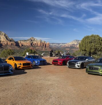 เบนท์ลีย์ มอเตอร์ส เผยภาพ New Flying Spur Speed หลากหลายเฉดสีสะท้อนความสปอร์ตและเอกลักษณ์เฉพาะตัวในกิจกรรม Global Media Drive in Arizona