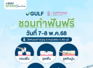 GULF Sparks Smiles ปี 5 เตรียมพร้อมส่งต่อรอยยิ้ม มุ่งหน้าสู่สระบุรี มอบความสุขให้ชุมชน ณ วัดหนองทางบุญ วันที่ 7-8 พ.ค.นี้