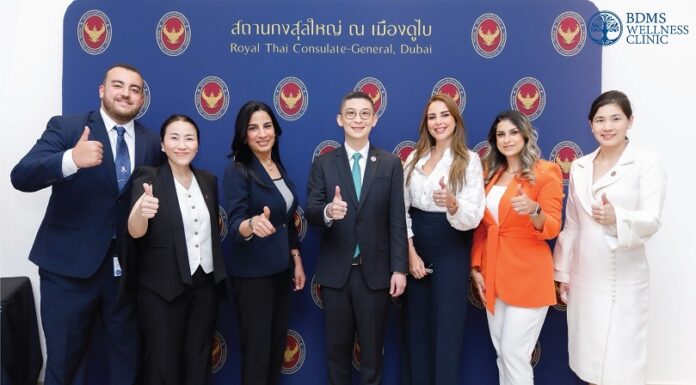 เดินหน้าสานต่อภารกิจสร้างสุขภาพระดับโลกไทย-ดูไบ! BDMS Wellness Clinic นำโดย “คุณหมอแอมป์” ชูแนวคิด Wellness Hub Thailand บนเวทีสถานกงสุลใหญ่ ณ เมืองดูไบ สหรัฐอาหรับเอมิเรตส์
