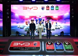 BYD ประกาศสนับสนุนฟุตบอลทีมชาติไทย และไทยลีกอย่างเป็นทางการ ภายใต้แนวคิด “BYD ชาร์จพลังบอลไทย” ขับเคลื่อนวงการลูกหนังด้วยพลังงานแห่งอนาคต