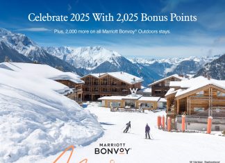 เฉลิมฉลองปี 2025 ด้วยคะแนนโบนัส Marriott Bonvoy® 2,025 คะแนน พร้อมกิจกรรมแนวเอาท์ดอร์ให้ร่วมสนุกอีกอีกมากมาย