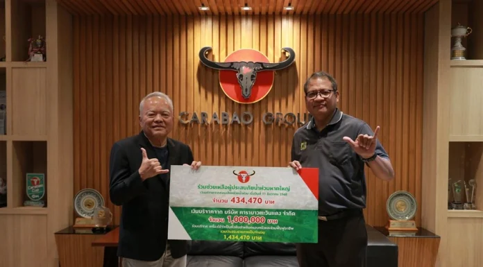 วงคาราบาว และคาราบาวกรุ๊ป ร่วมกับมูลนิธิคาราบาว ร่วมบริจาคเงิน-สิ่งของจำเป็น ฟื้นฟูชุมชนในหาดใหญ่หลังน้ำท่วม