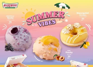 🏖️ คริสปี้ ครีม สีสันความอร่อยรับซัมเมอร์ กับ SUMMER VIBES โดนัทผลไม้ 3 รสชาติใหม่ 🎊